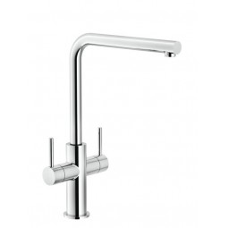 Aquerelli L spout tap, dual lever, Chrome
