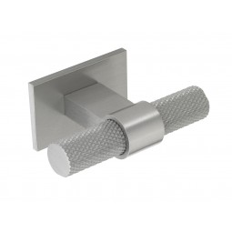 Knurled T-Bar Handle With Rectangular, 40 x 26mm Backplate